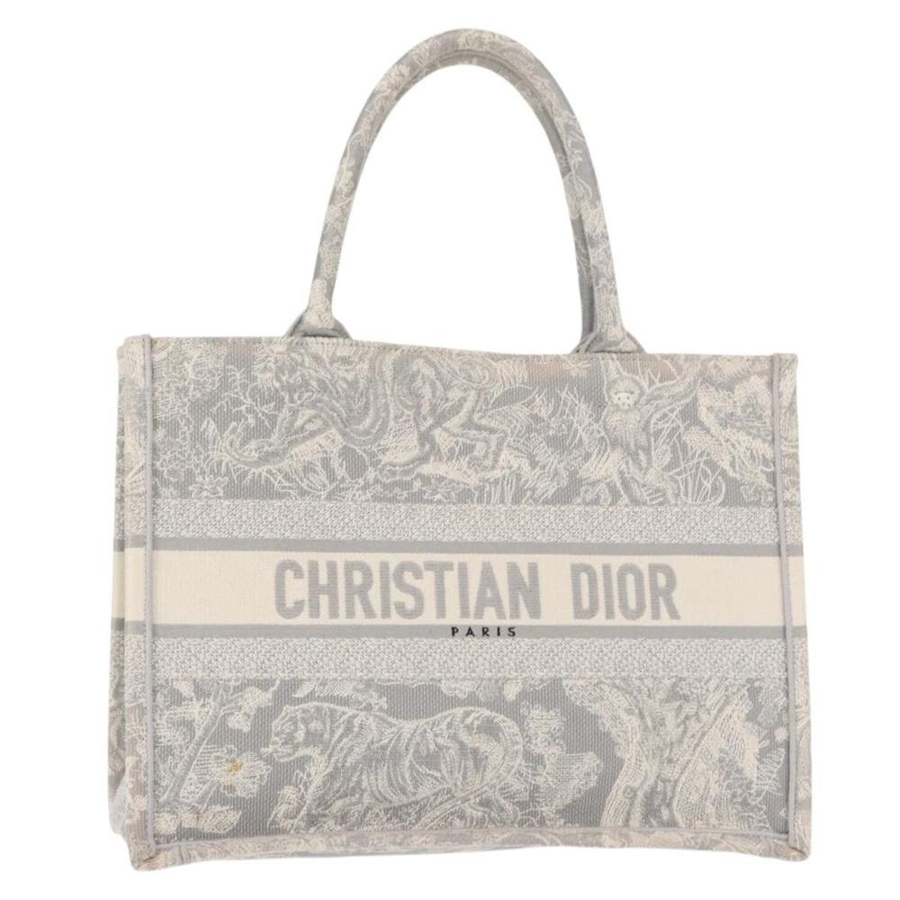 Dior Toile De Jouy Book Tote Handbag Gray